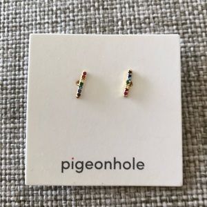 rainbow stick earrings